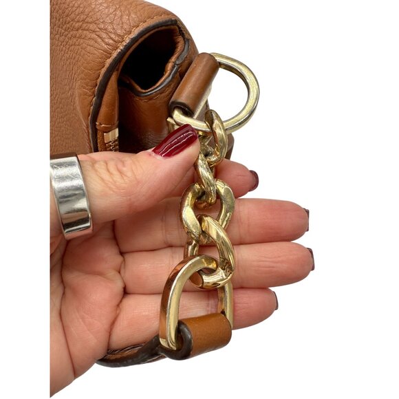 Michael Kors Brown Weston Foldover Crossbody Bag - Picture 9 of 10